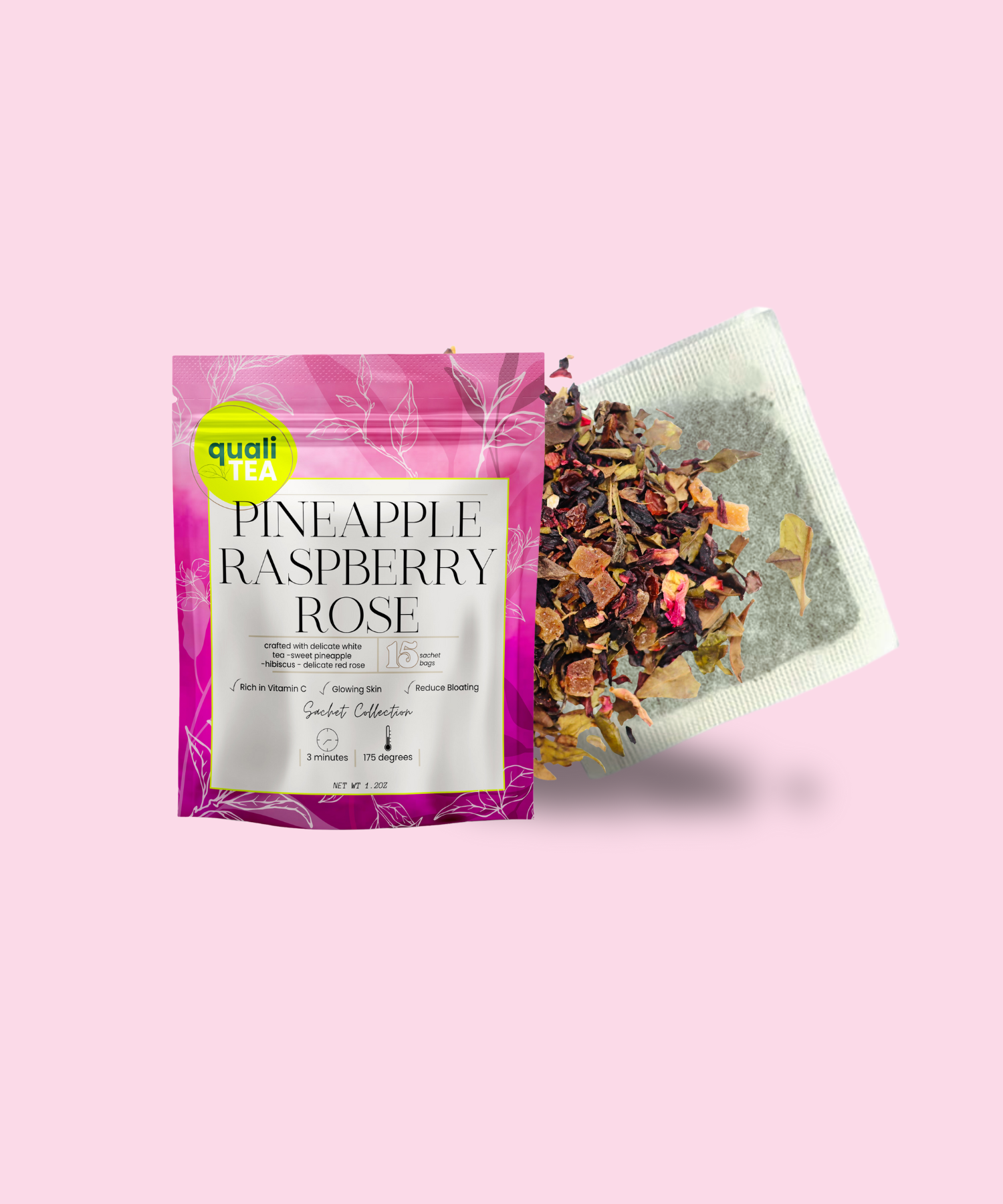 Pineapple Raspberry Rose - 15 sachets – sip qualiTEA